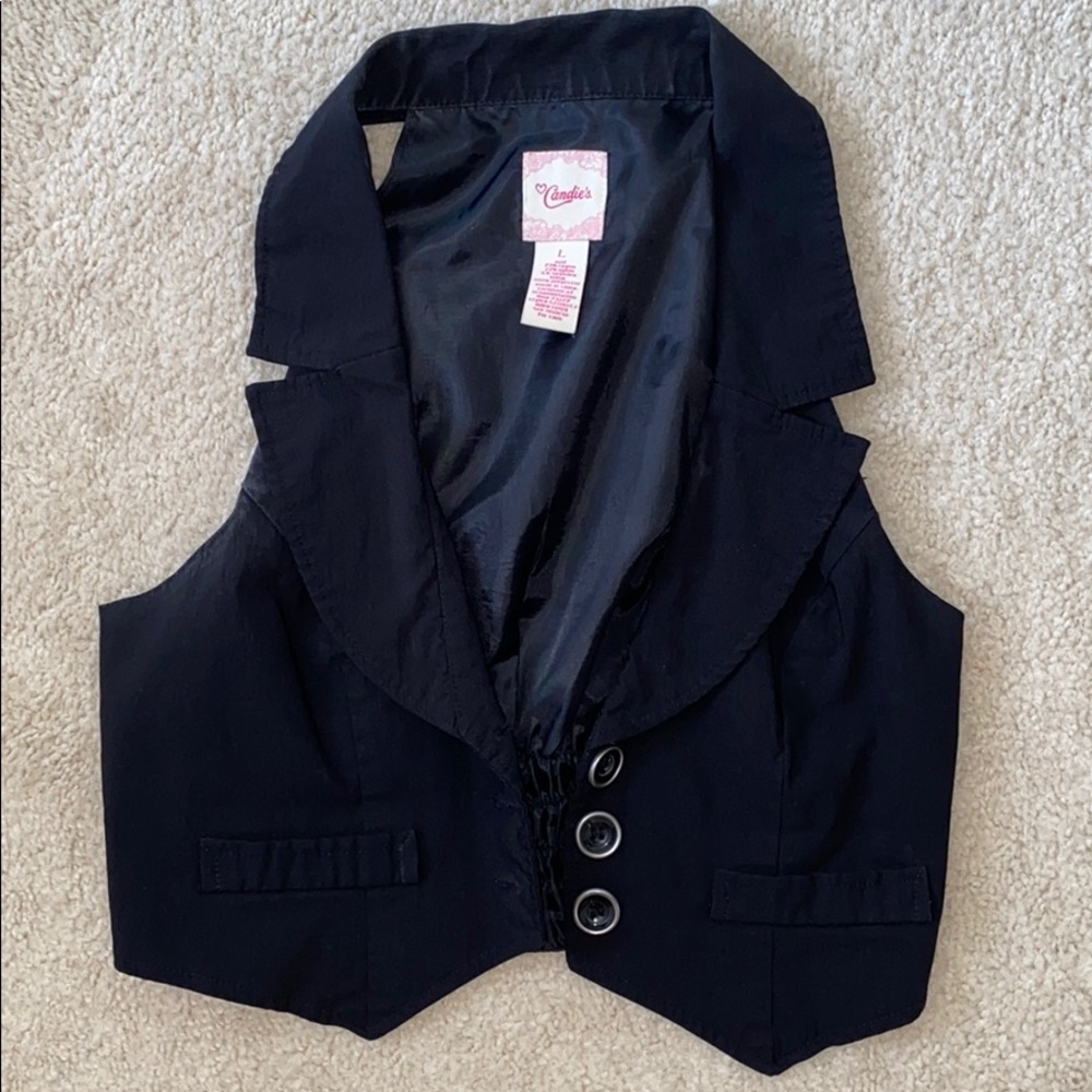 Juniors Black Mini Vest